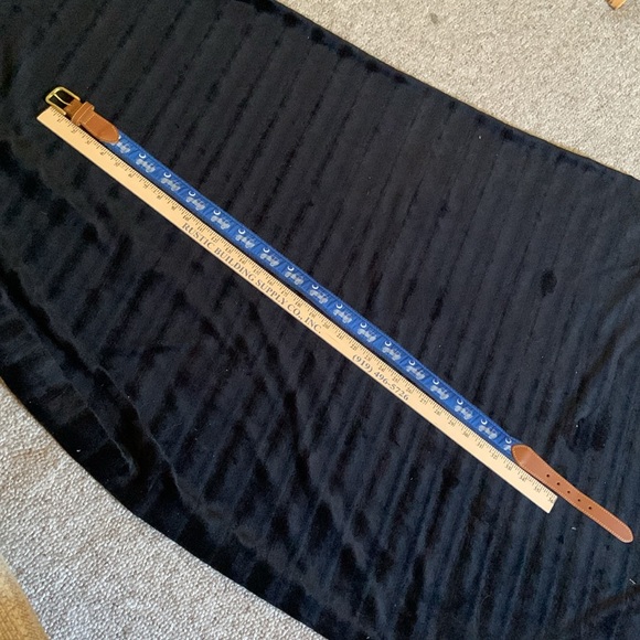 SIMPLY SOUTHERN collection belt JEEP SIZE 38 navy blue with tan leather unisex - Picture 7 of 8